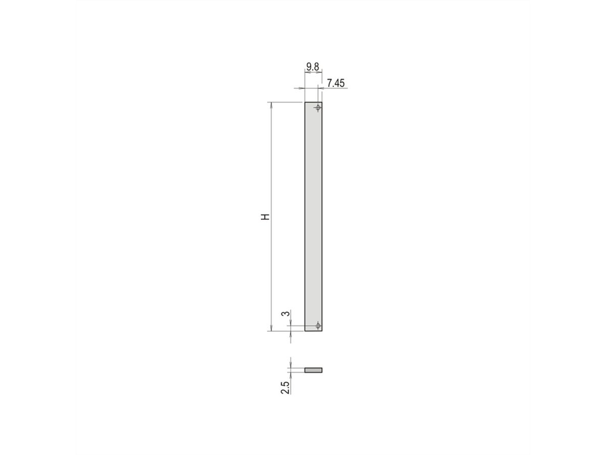 SCHROFF Frontplatten ungeschirmt - TEILFRONTPLATTE 2HE 84TE EL
