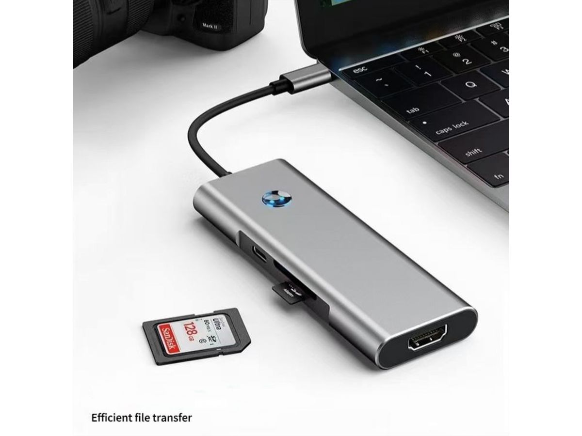 VALUE USB Typ C Docking Station, HDMI 4K60, 3x USB A + Typ C PD, 1x SD/MicroSD (TF)