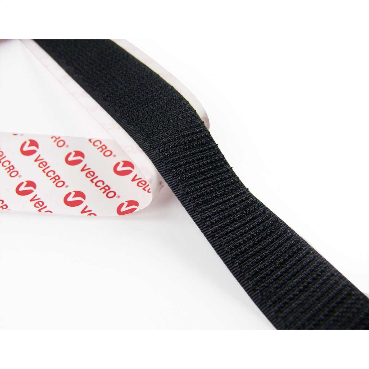 VELCRO® Klettband Selbstklebend, Haken & Flausch 20mm x 2.5m Schwarz
