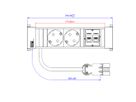 BACHMANN POWER FRAME Small 2x Schutzkontakt 2x CAT5e