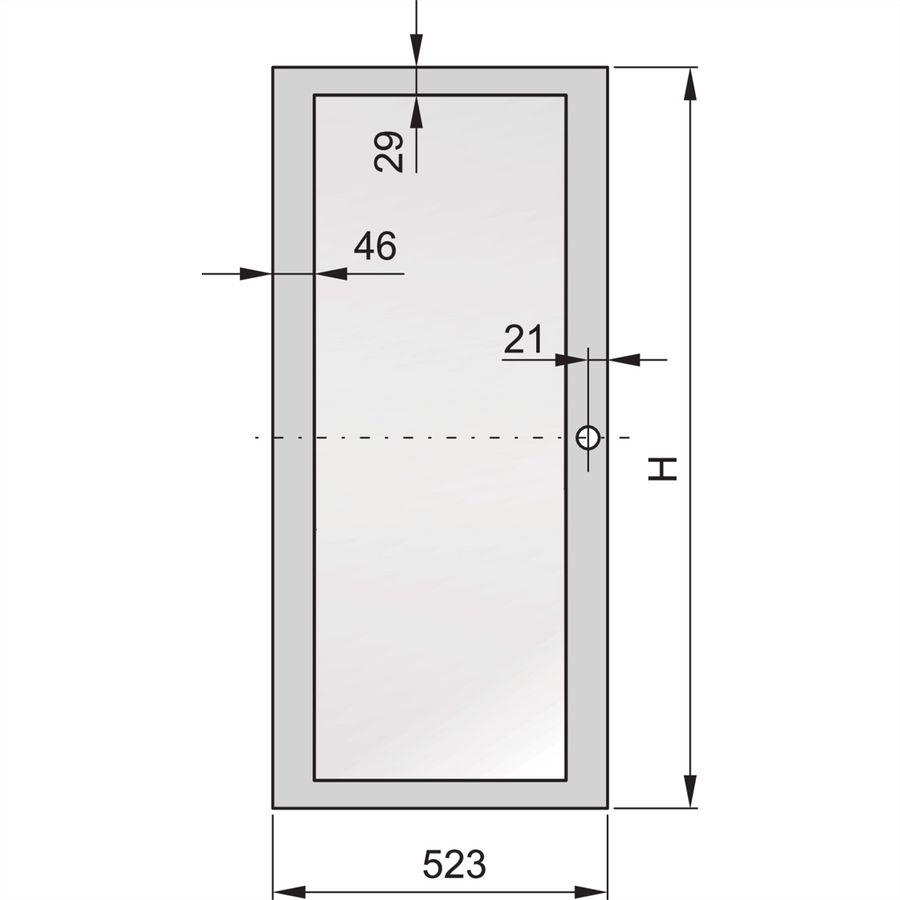 SCHROFF Acrylglastür - TUER VERGL. ACRYL 38HE 800B