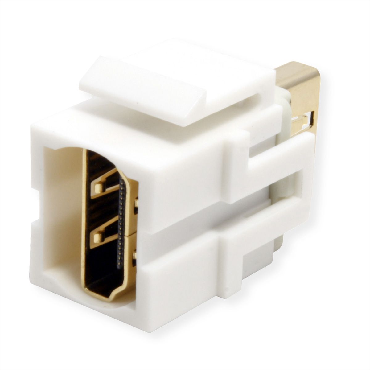 BACHMANN HDMI 2.0 Keystone Modul Buchse/Buchse weiss, 4K HDMI UHD