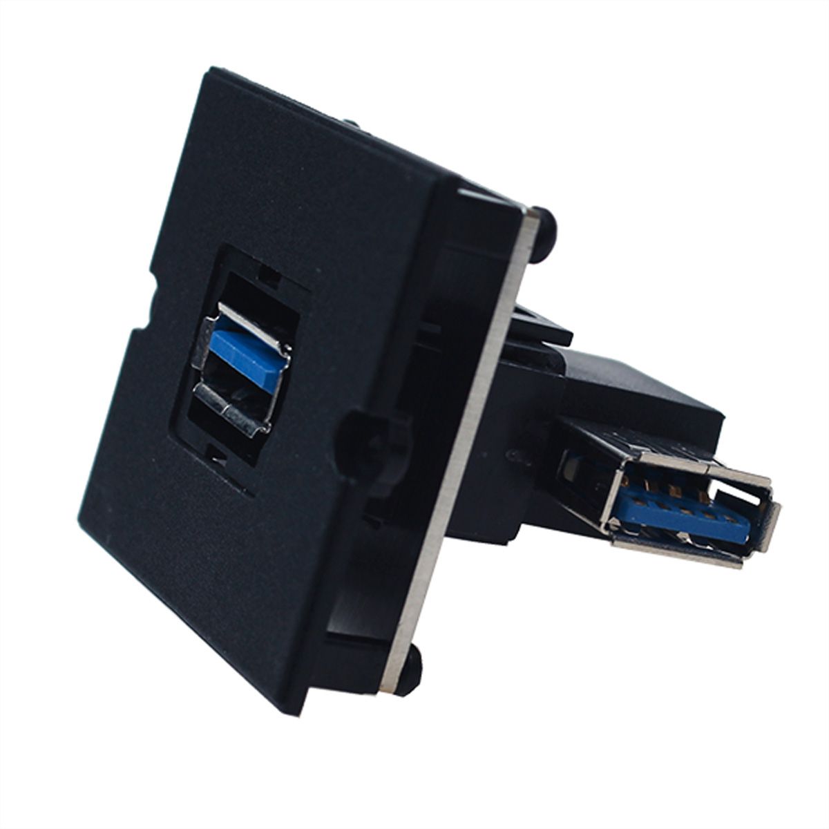BACHMANN Rahmen 1xUSB 3.0, 90° Abgang seitlich