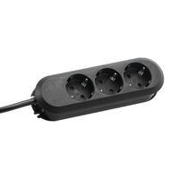 BACHMANN SMART Steckdosenleiste 3x Schutzkontakt, schwarz, 5 m