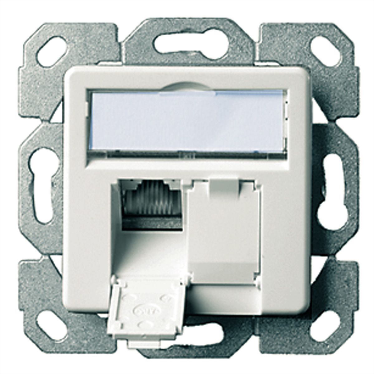 TELEGÄRTNER Dose AMJ45 UP/50 2x RJ-45 Cat.6 (Class E), alpinweiss
