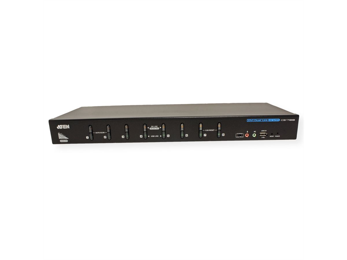 ATEN CS1788 KVM Switch Dual-Link DVI, USB, Audio, 8 Ports
