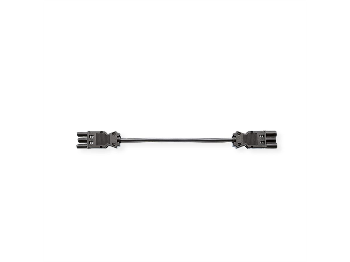 BACHMANN Geräteverlängerung GST18-3 Stecker/Kupplung, schwarz, 3 m