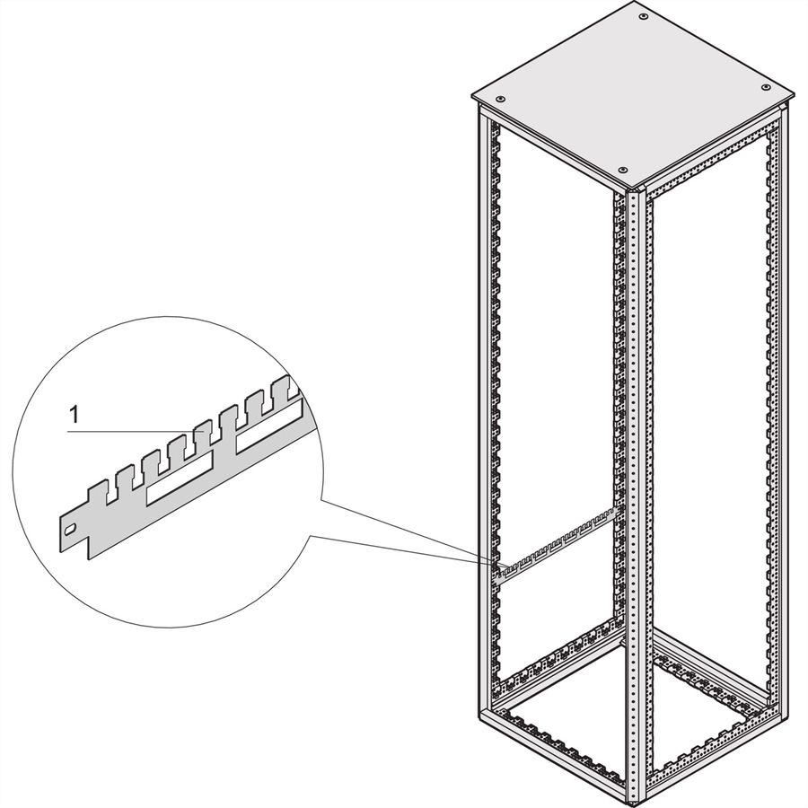 SCHROFF KABELABF.SCHIENE 300T 7021(2X)