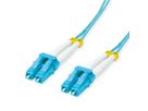 VALUE LWL-Kabel 50/125µm OM3, LC/LC, Low-Loss-Stecker, türkis, 3 m