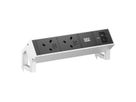 BACHMANN DESK2 2xUK 1xUSB C/C 65W, L=0,2m INOX