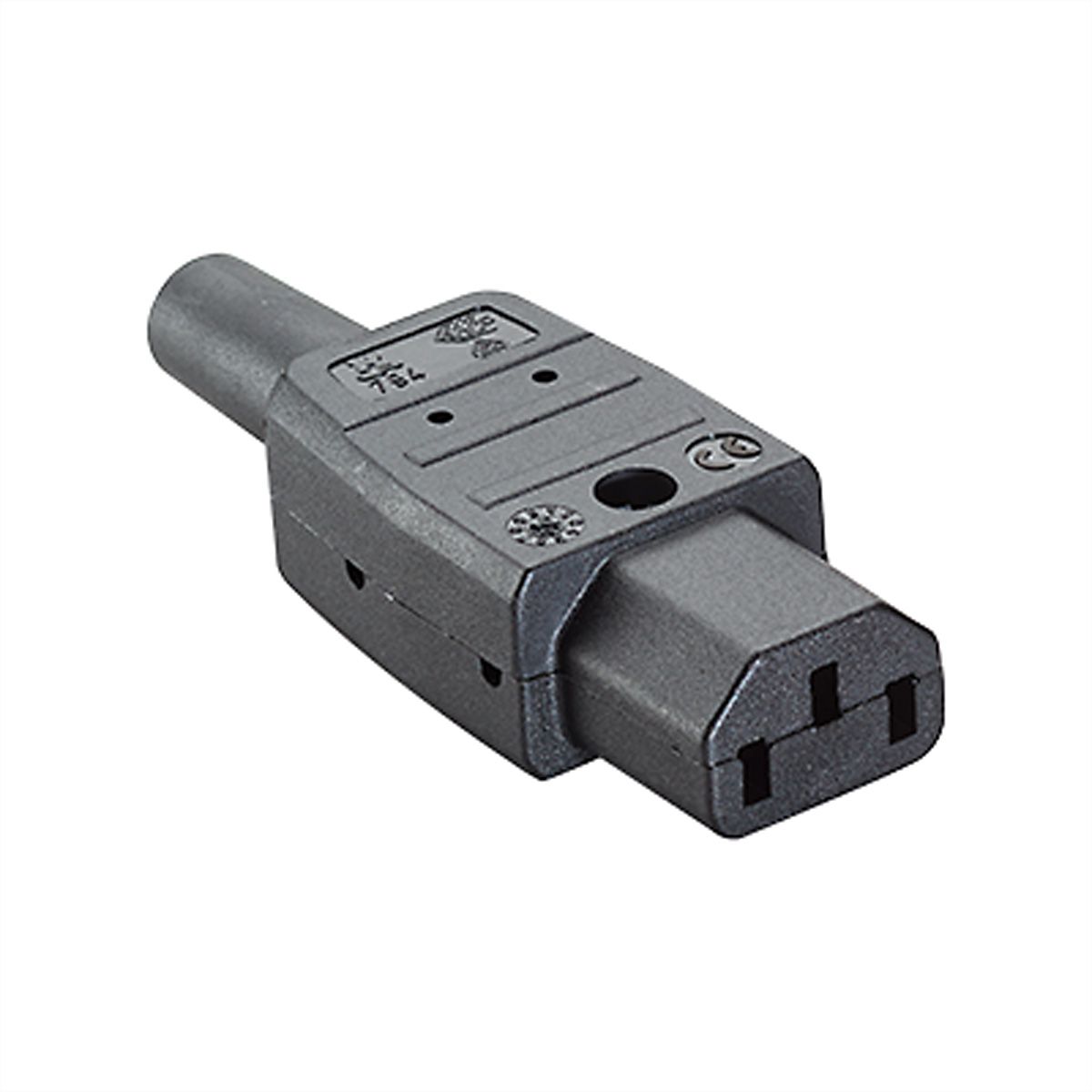BACHMANN Kaltgerätekupplung IEC320 C13 10A/250VAC, Schraubanschluß, schwarz