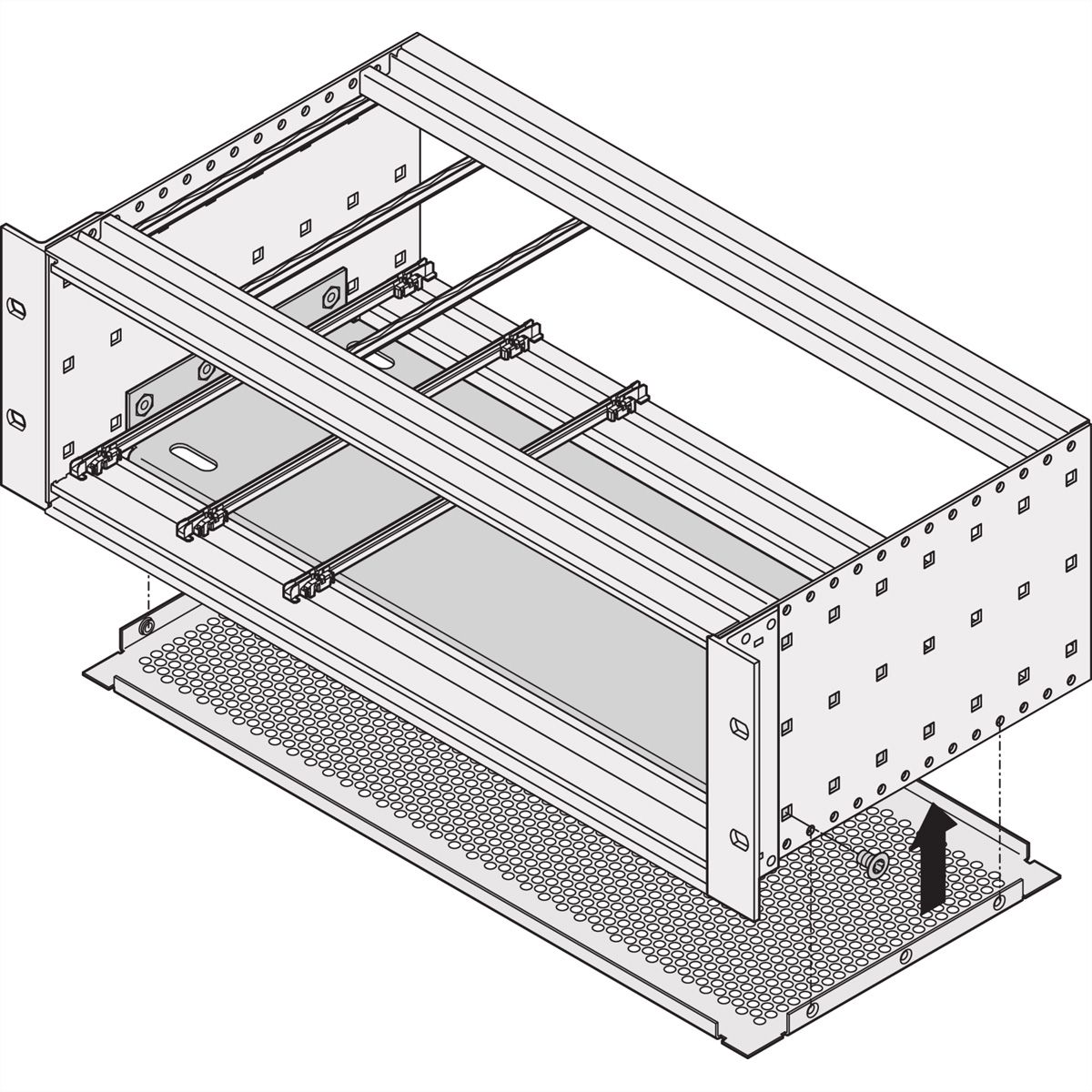 SCHROFF MONTAGEPLATTE 84TE 400T