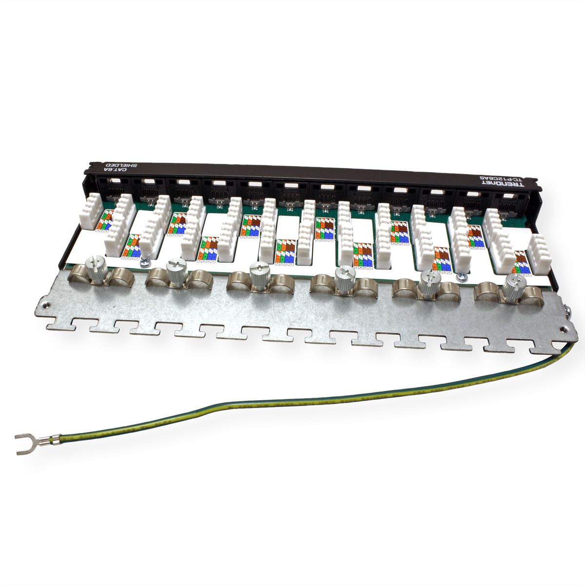 TRENDnet TC-P12C6AS Patch Panel, 12-port Cat6a geschirmt Für Wandmontage