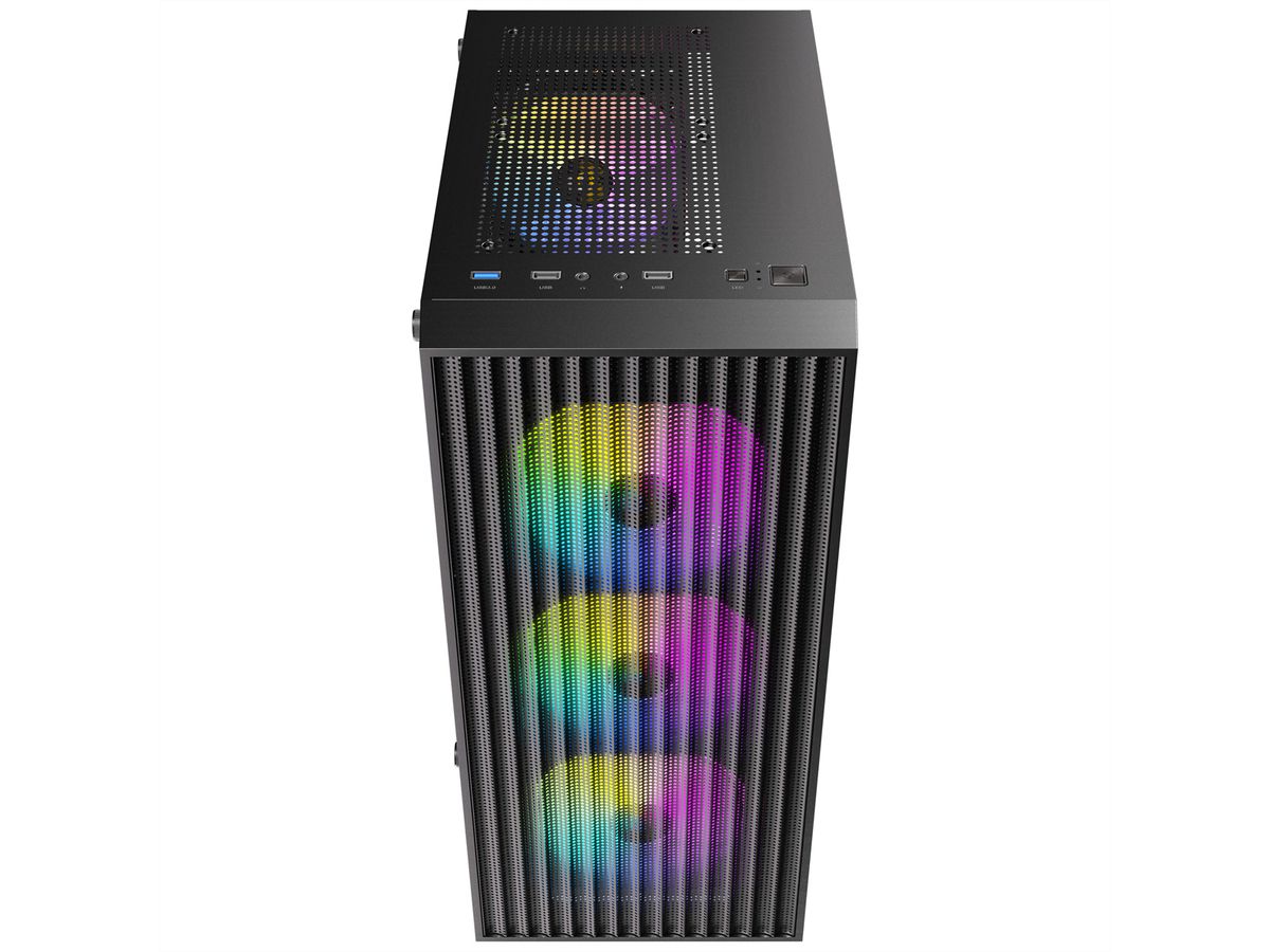 ANTEC AX27 RGB Elite PC Gehäuse Midi Tower Gaming ATX, schwarz