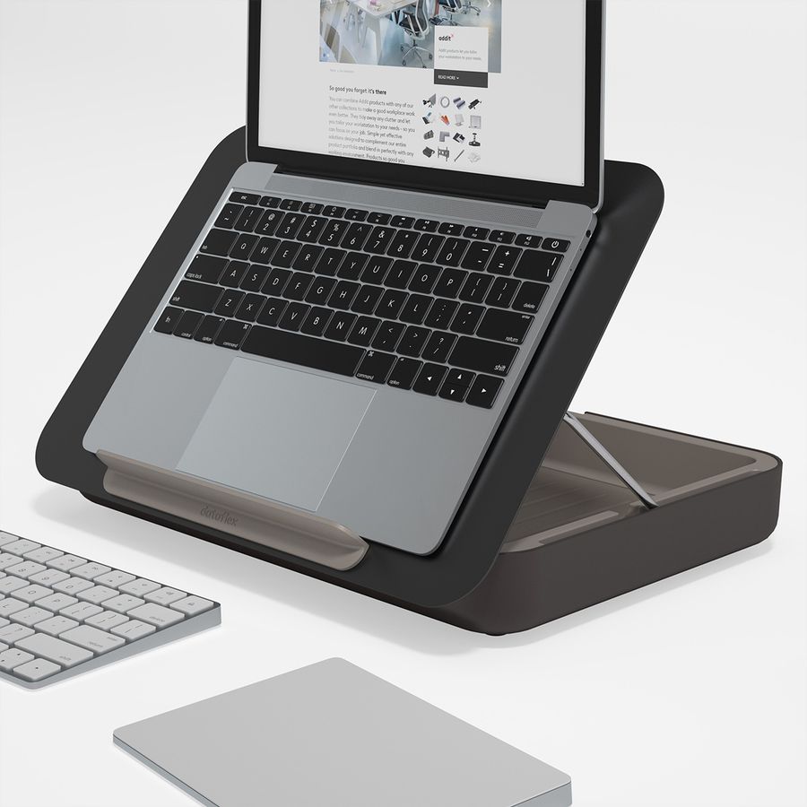 DATAFLEX Addit Bento ergonomisches Schreibtischset, schwarz