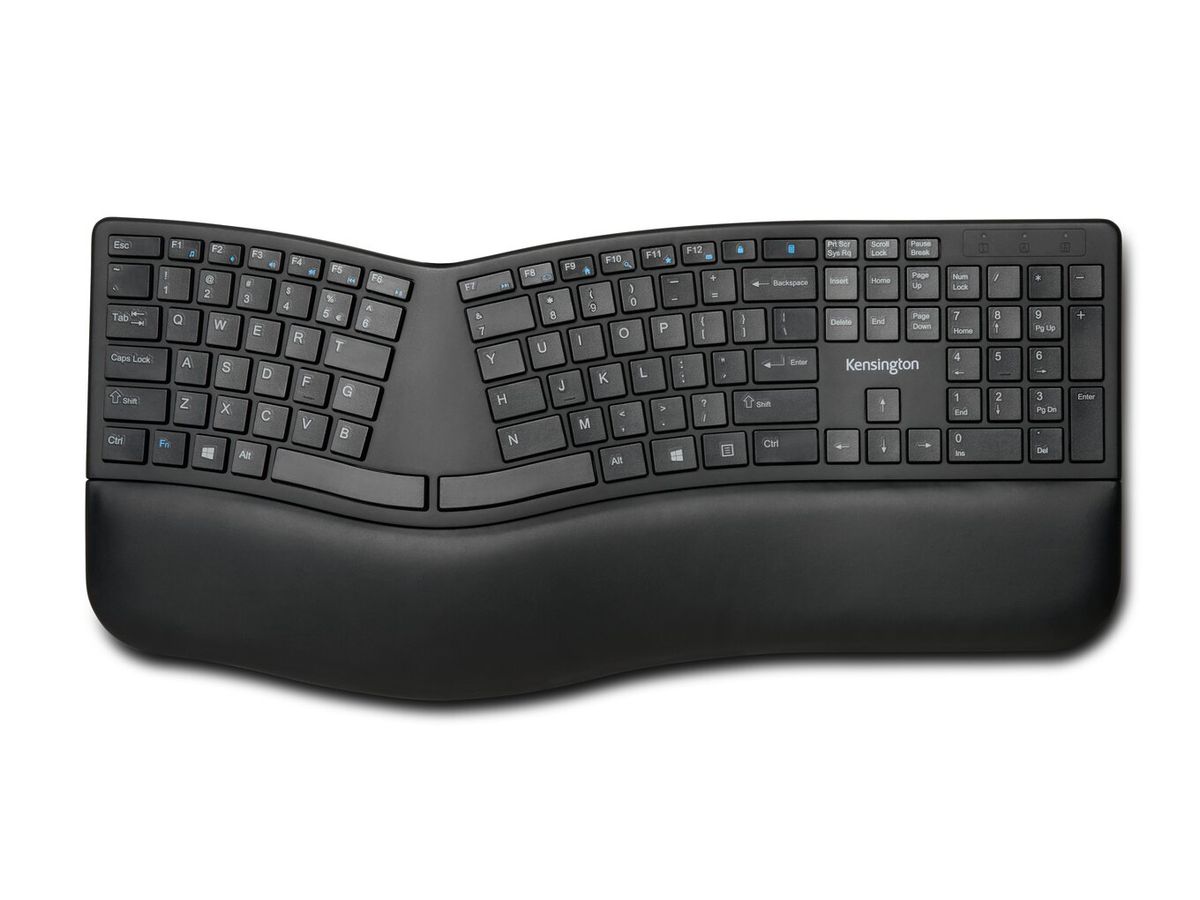 Kensington Pro Fit Ergo Tastatur Universal RF Wireless + Bluetooth QWERTY UK Englisch Schwarz