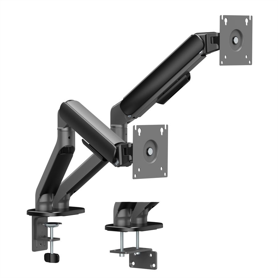 STANDARD Dual-Monitorarm, Mechanische Feder, 17–32 Zoll, max. 2 × 10 kg, schwarz