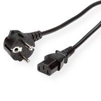 ROLINE Netzkabel, gerade IEC-Buchse, schwarz, 1,8 m