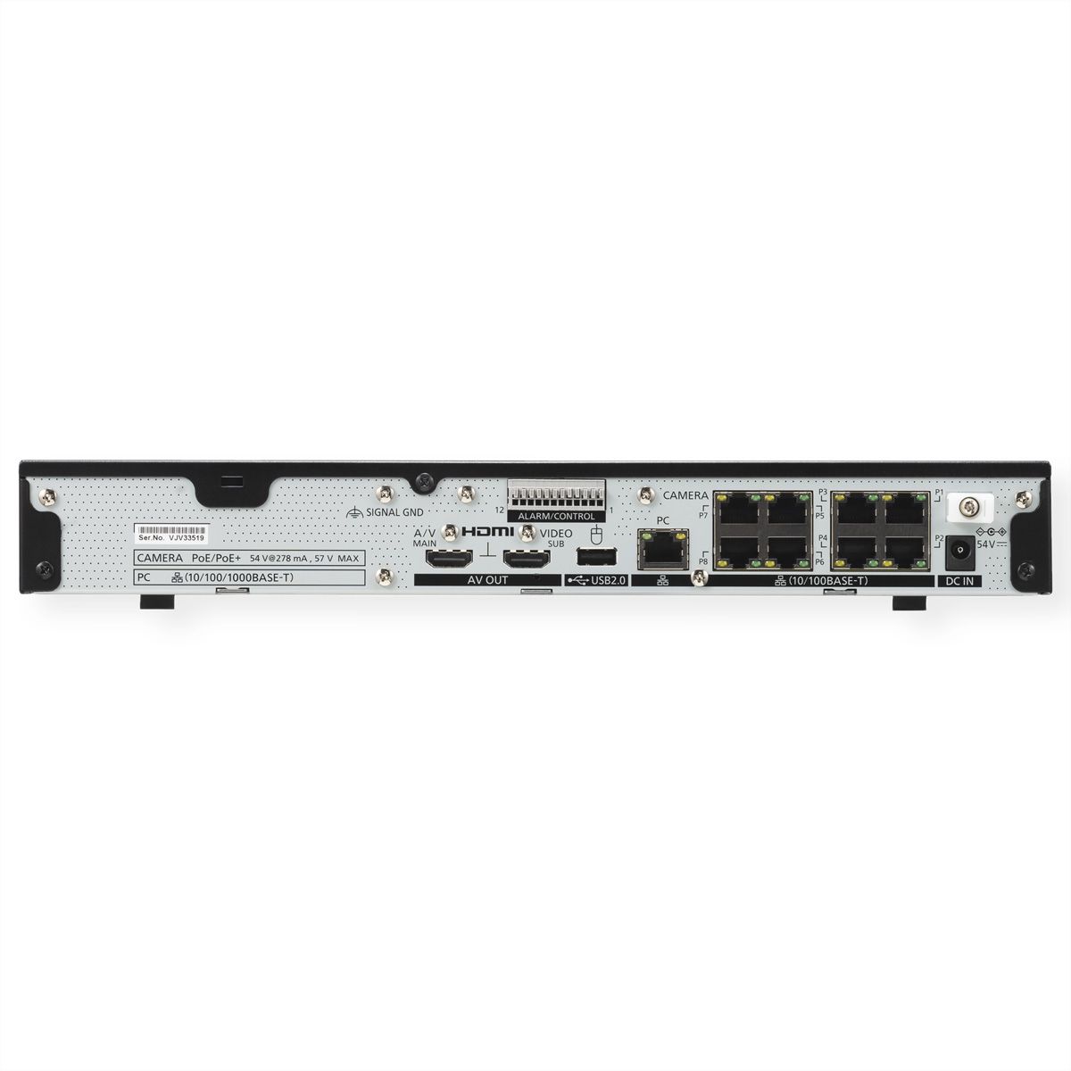 i-PRO WJ-NU201KG NVR Netzwerk-Videorekorder, 8-CH, 8x PoE