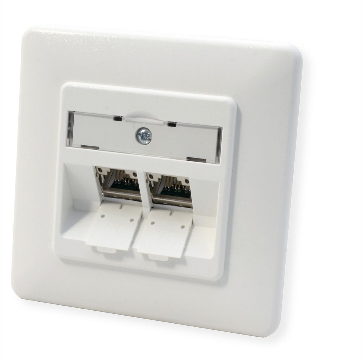 METZ CONNECT Dose UP/2 reinweiss E-DAT Modul 2 Ports, Cat.6 (Class E)