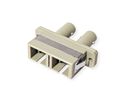 LWL-Adapter-Kupplung MM, SC/ST duplex, grau