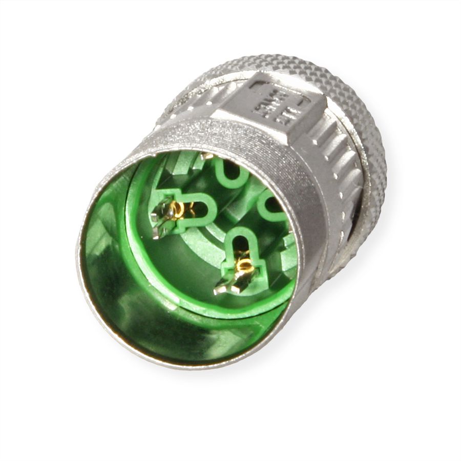 METZ CONNECT M12 Stecker, D-kodiert, IP67 Cat.5, feldkonfektionierbar, gerade
