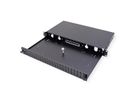 VALUE 19"-Spleißbox leer 1 HE, 24x SC DX / LC 4-fach, ausziehbar