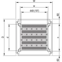 SCHROFF 19"-Fachboden, stationär, 75 kg - 19"FACHB.STAT.600B 900T 7021