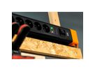 BACHMANN CONNECTUS 4xUTE, 1xSchalter 2,0m CEE7/7 Schwarz/Orange