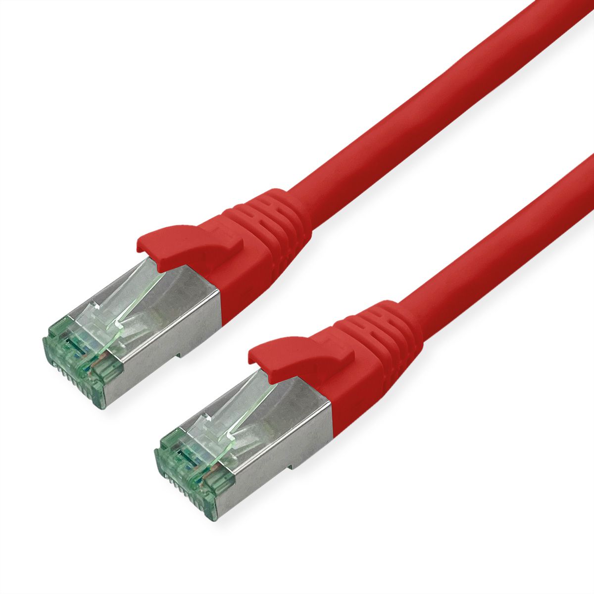 ROLINE RM Patchkabel Cat.6A S/FTP (PiMF), rot, 0,3 m