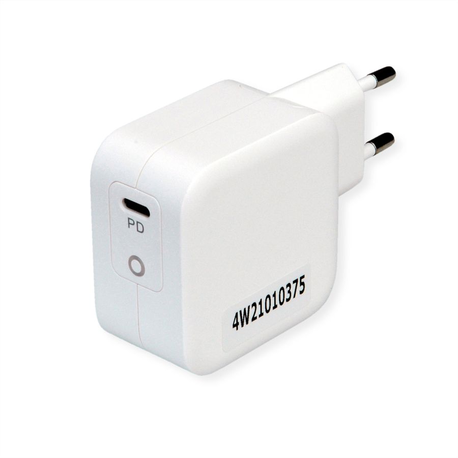 ROLINE USB Charger mit Euro-Stecker, 1x USB Typ C, PD, 61W