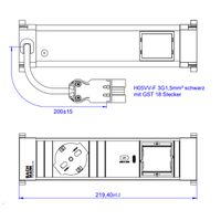 BACHMANN POWER FRAME S 1xP40 1xUSB C 30W, 1xCM 0,2m GST18 Italia