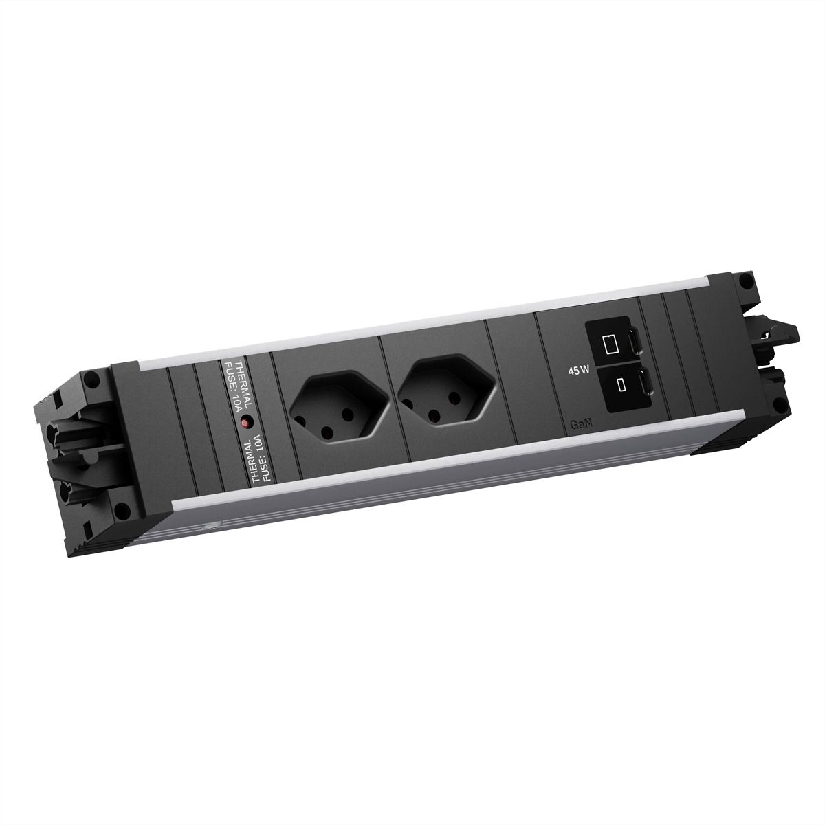 BACHMANN STEP ALU 2xCH 90°, 1xUSB C/C 45W