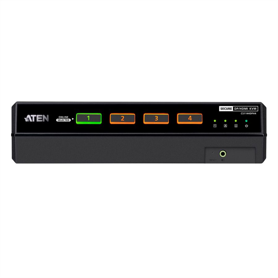 ATEN CS1144DPH4 4-Port USB 5K DP/HDMI, Dual Bildschirm Universal Secure KVM Switch