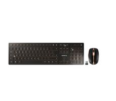 CHERRY DW 9100 SLIM Tastatur Maus enthalten Universal RF Wireless + Bluetooth QWERTZ Deutsch Schwarz