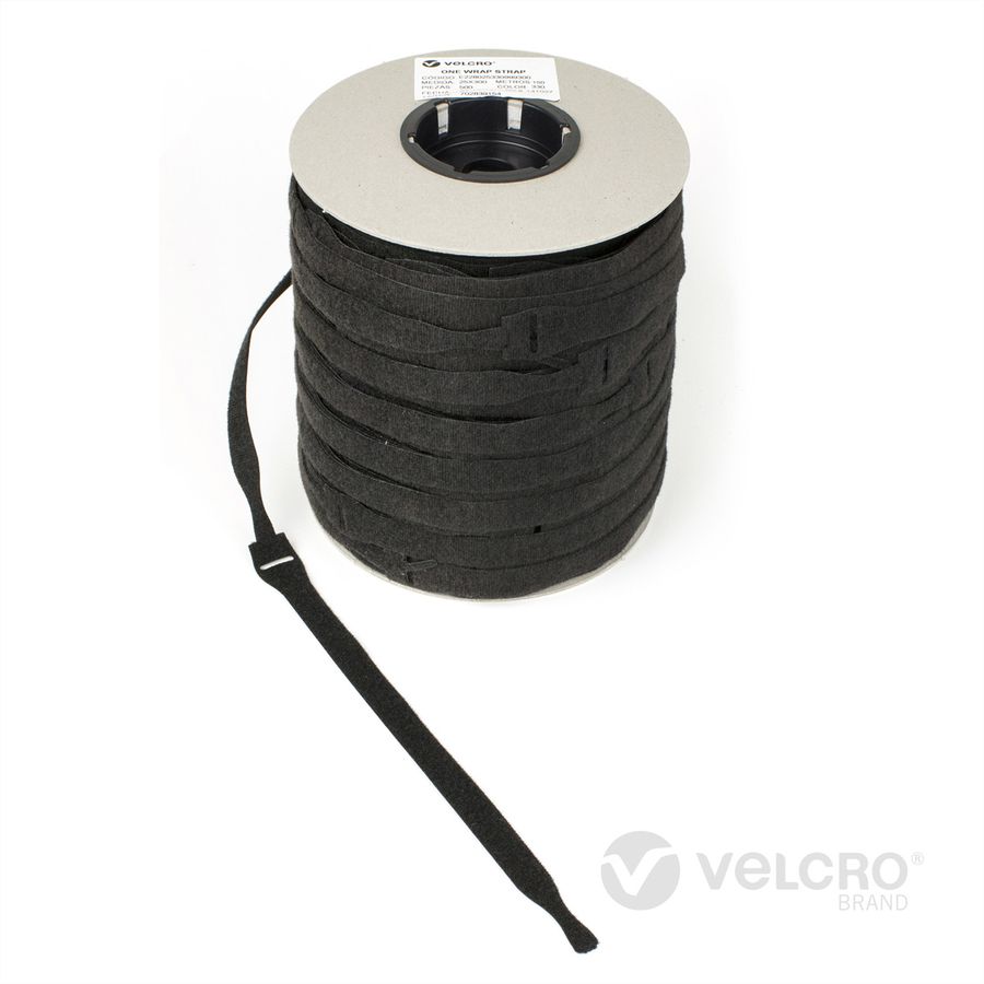 VELCRO® One Wrap® Strap 20mm x 200mm, 750 Stück, flammhemmend, schwarz