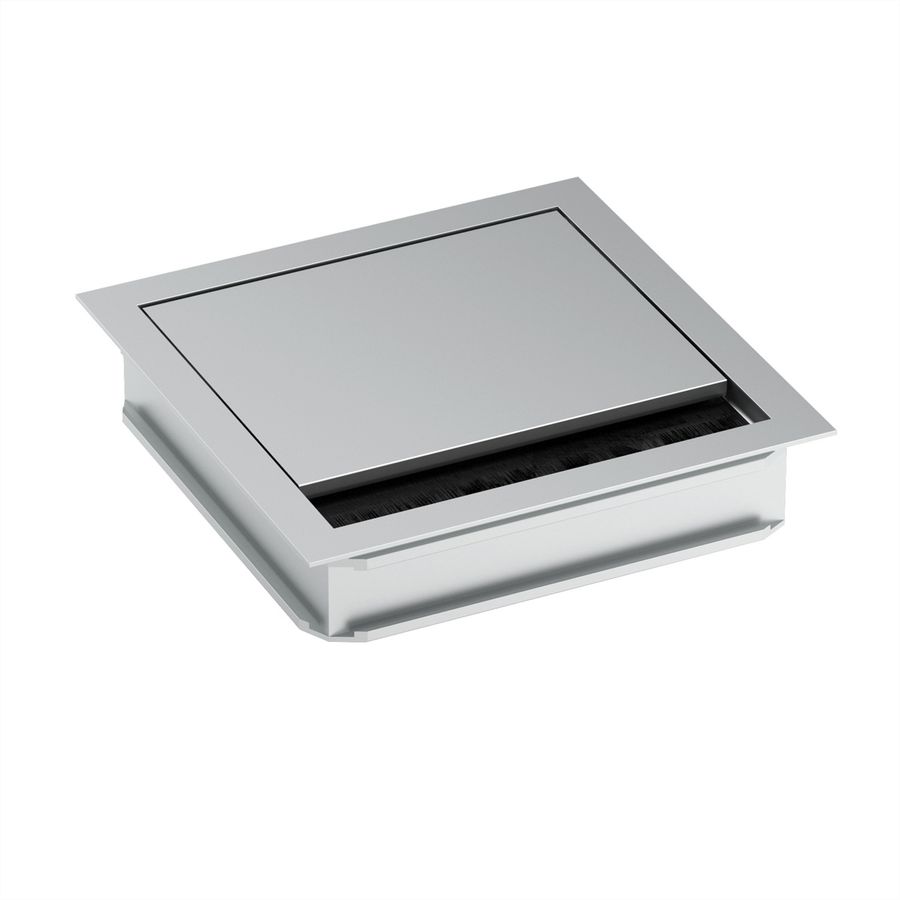 BACHMANN LOOP SQUARE Kabeldurchführung, 120mm, silberfarben