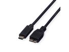 ROLINE USB 3.2 Gen 1 Kabel, C-Micro B, ST/ST, schwarz, 1 m