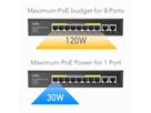 CUDY GS1010PE 8-Port Gigabit PoE+ Switch 2 Gigabit Uplink Ports 120W