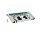 TELEGÄRTNER BASIS V LWL-Panel mit Kupplungen & Pigtails, 24x LC Duplex, türkis, OM3