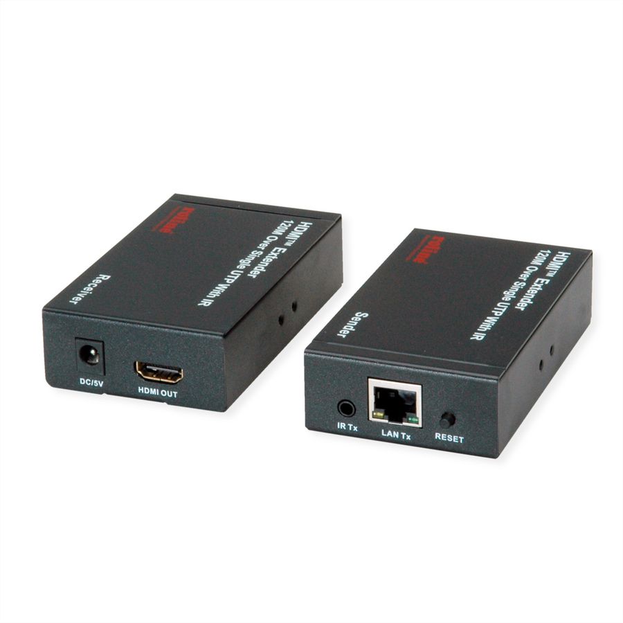 ROLINE HDMI Verlängerung, über IP, 1080P, 120m, mit IR