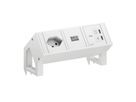 BACHMANN DESK2 white 1xCH 90°, 1xUSB C/C 45W L=0,2m RAL9010