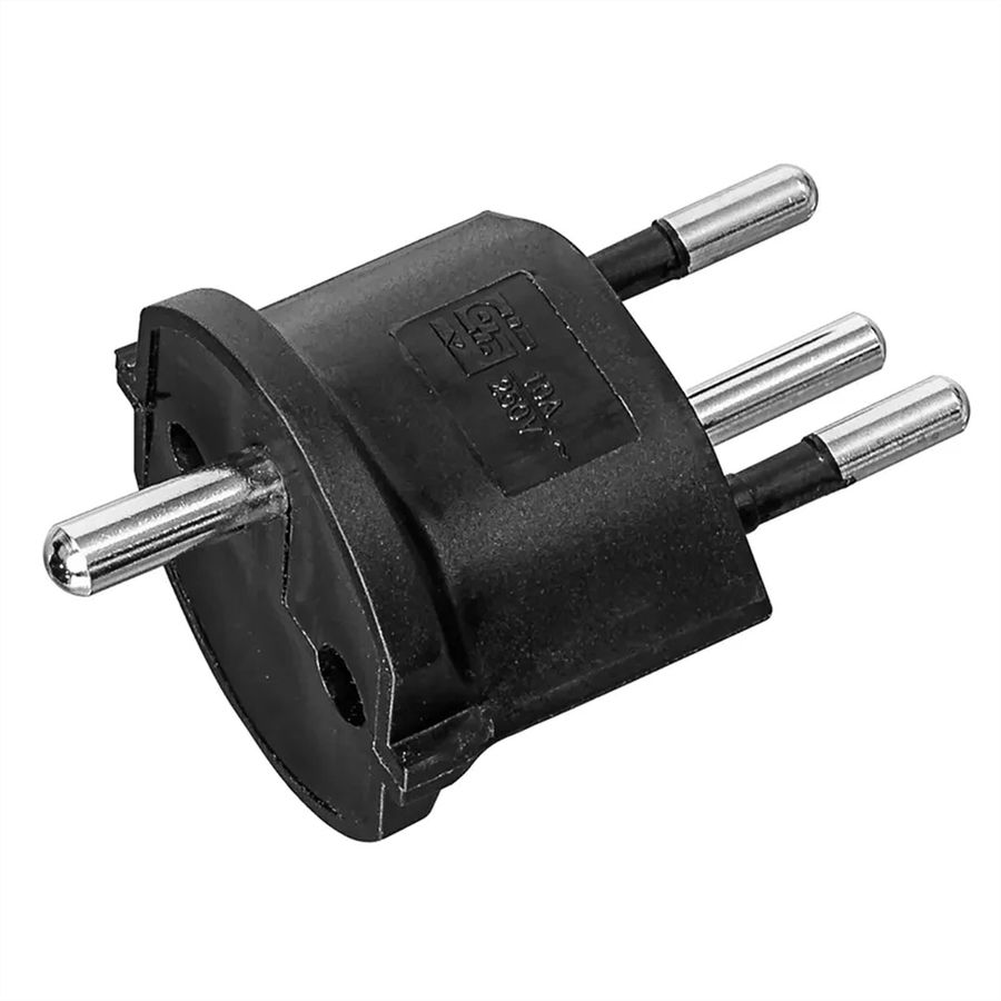 Fix -Adapter D Schutzkontakt / CH 3-polig (T12), Retail Verpackung