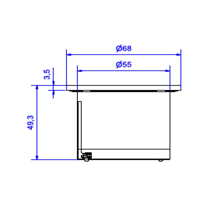 BACHMANN PIX 1xCM RAL9010 Zierring in Edelstahl-Optik