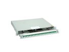 TELEGÄRTNER PROFI V LWL-Panel mit Kupplungen & Pigtails, 24x E2000, grün, OS2 APC, Grade B