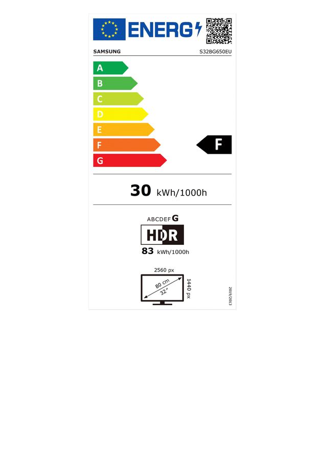 Samsung G65B Computerbildschirm 81,3 cm (32") 2560 x 1440 Pixel Quad HD LED Schwarz