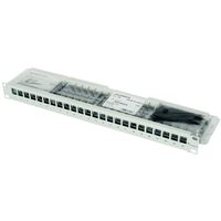 TELEGÄRTNER 19"-Modulträger 1 HE, mit 24 AMJ-Modulen Cat.6A (Class EA) (ISO/IEC), schwarz