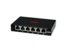 ROLINE Mini-Patchpanel, Kat.6A (Class EA), 6x RJ45, 0,5HE, geschirmt, schwarz