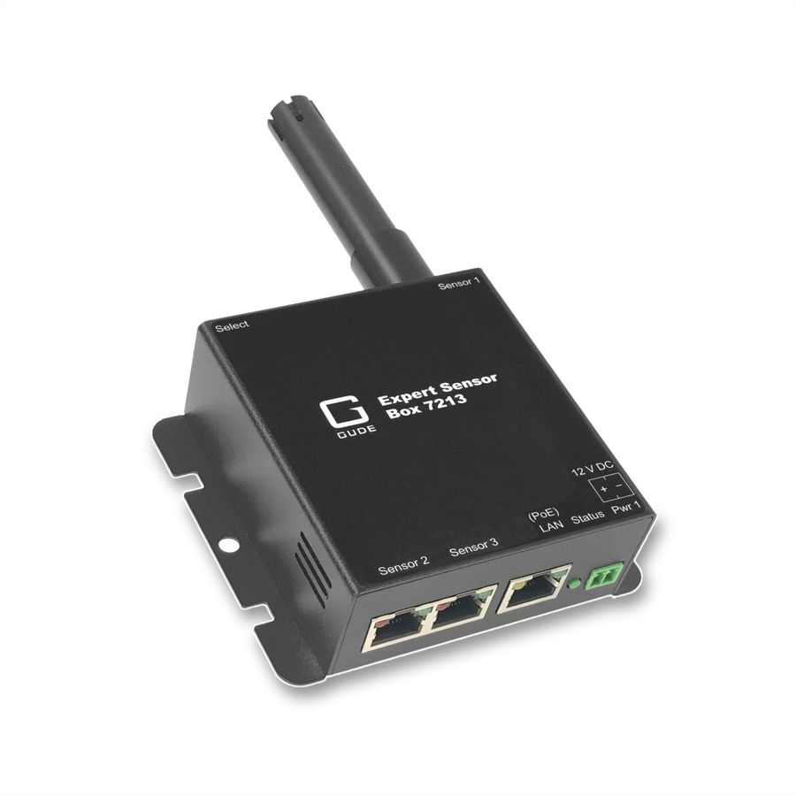GUDE 721312 Expert LAN-Sensor für Temperatur und Luftfeuchte, PoE