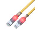 EasyLan DualBoot LED Patchkabel RJ45 S/FTP Kat.6 (Class E), mit saCon Stecker, LSOH, gelb, 7 m